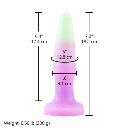 Hismith Glow In The Dark Silicone Anal Plug