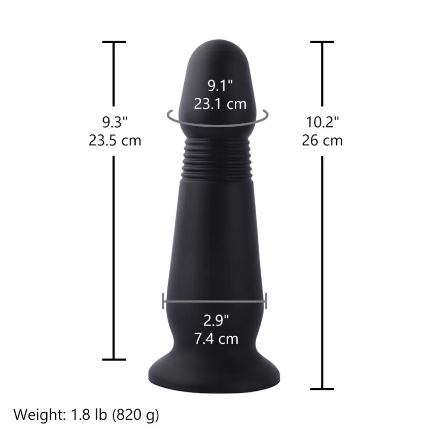 Hismith Cm Black Thunder Silicone Dildo With Suction Cup