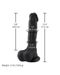 Hismith 12.4" (31.5 cm)' Huge Black Realistic Silicone Dildo with Removable Kliclok