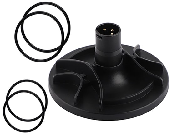 3XLR suction cup adapter with rubber bands